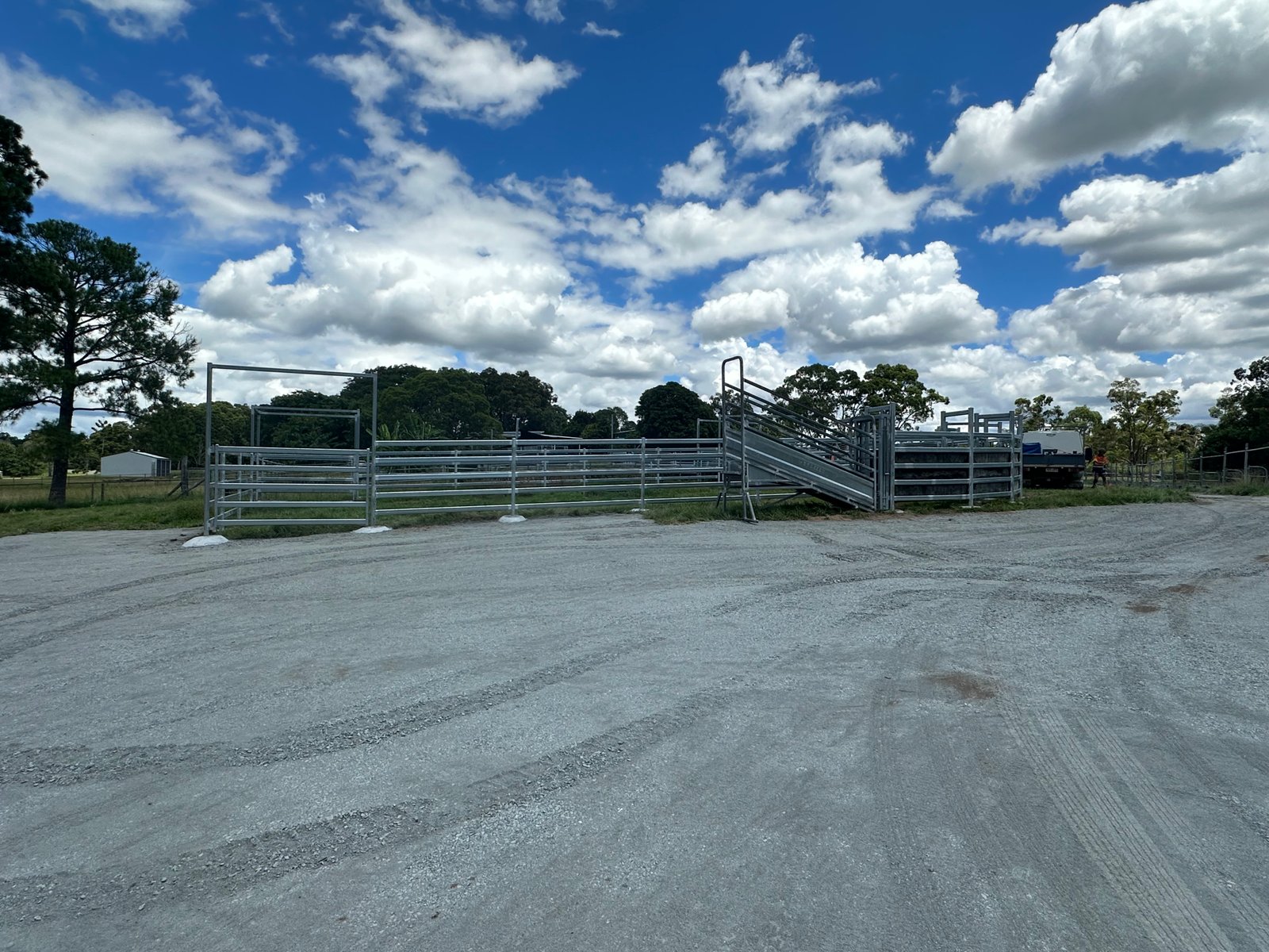 Completed livestock yard